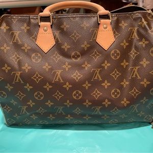 Louis Vuitton Brand New Speedy 35 in iconic print